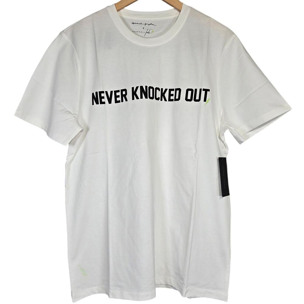 Spiritual Gangster X‎ Kendall Toole "Never Knocked Out" Mens T-Shirt White L NWT